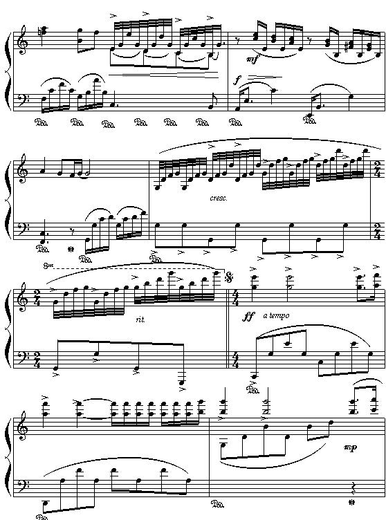 水边的阿蒂丽娜钢琴曲谱（图2）