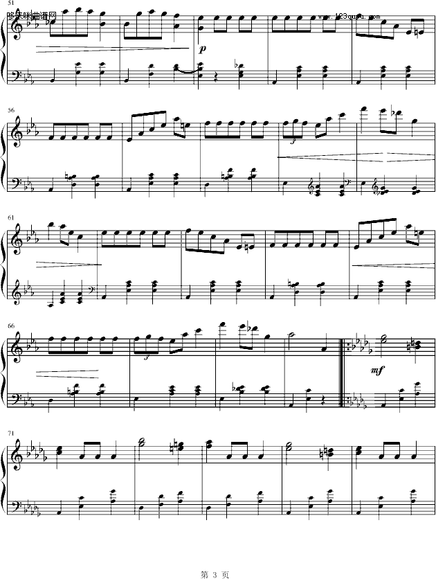华丽的大圆舞曲-肖邦钢琴曲谱（图3）