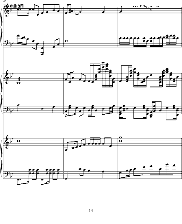 望江南-中国名曲钢琴曲谱（图14）