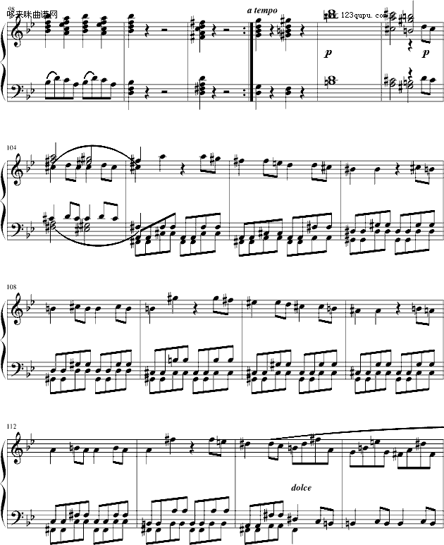 莫扎特第四十号交响曲（第一乐章）-莫扎特钢琴曲谱（图6）