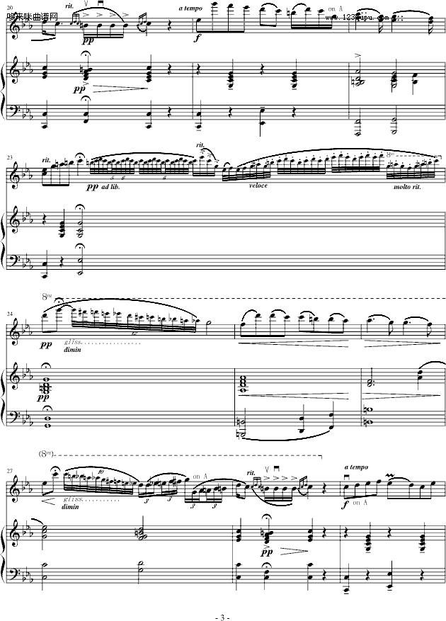 吉普赛之歌-沙拉萨蒂钢琴曲谱（图3）