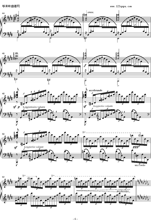 音乐会练习曲《叹息》-李斯特钢琴曲谱（图6）