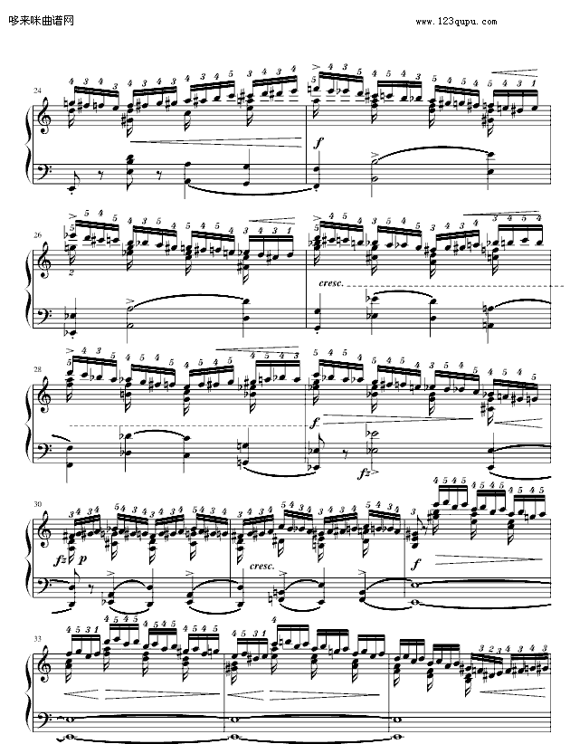 戈原-肖邦练习曲第2条-肖邦钢琴曲谱（图3）