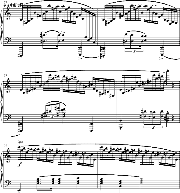 练习曲Op.25 No.11-肖邦钢琴曲谱（图5）