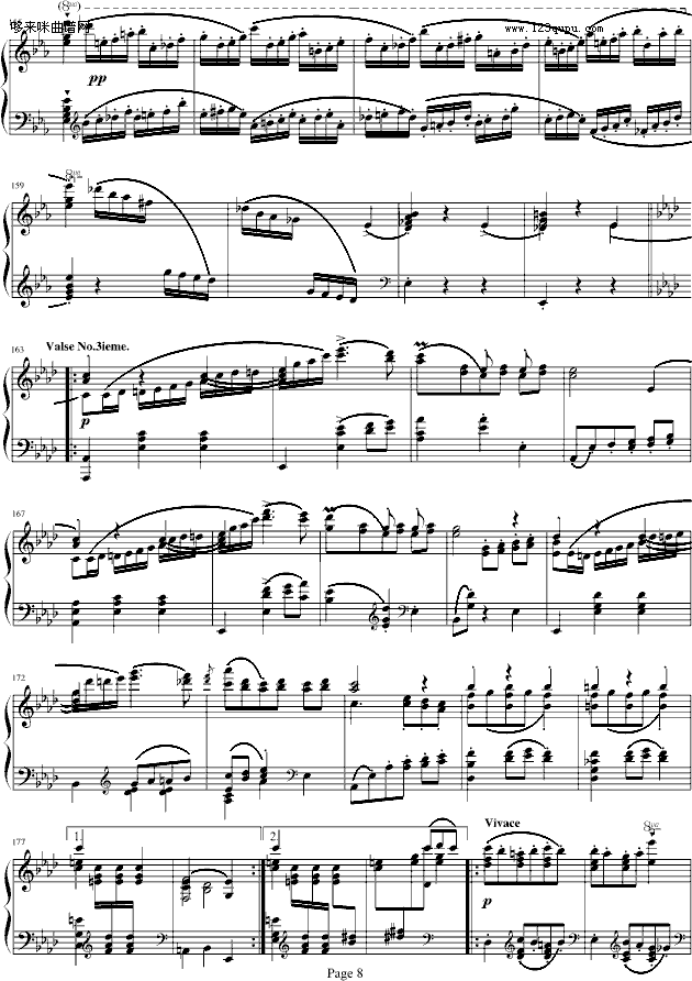 蓝色多瑙河-Schulz-Evler改编-约翰·斯特劳斯钢琴曲谱（图8）