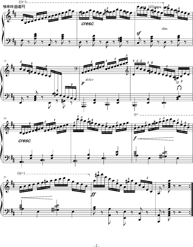 练习曲Op.740 No.3-车尔尼钢琴曲谱（图2）