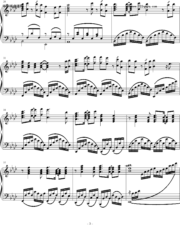 新鸳鸯蝴蝶梦-克莱德曼钢琴曲谱（图3）