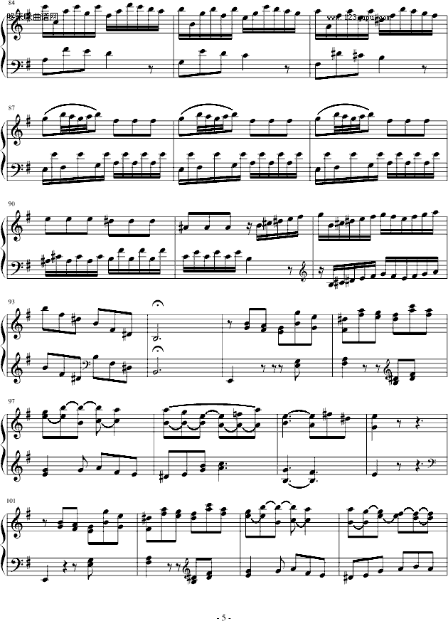 e小调奏鸣曲第一乐章-海顿钢琴曲谱（图5）