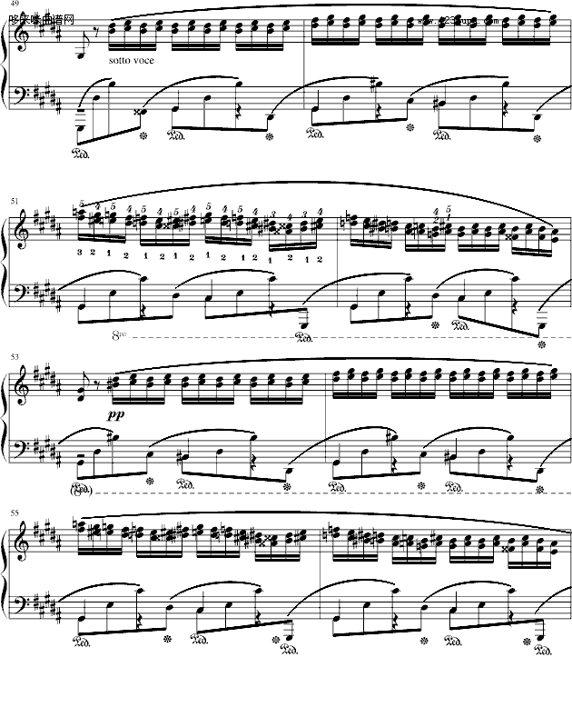肖邦三度练习曲(op.25 no.6)-肖邦钢琴曲谱（图7）