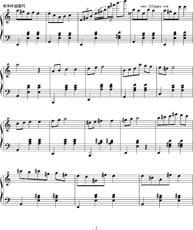 肖邦-圆舞曲-肖邦钢琴曲谱（图2）