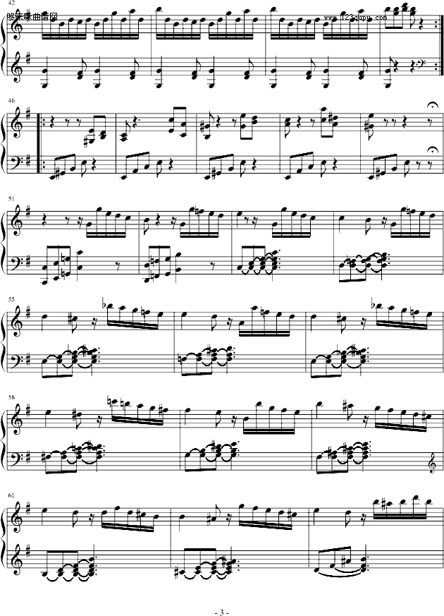 e小调奏鸣曲第一乐章-海顿钢琴曲谱（图3）