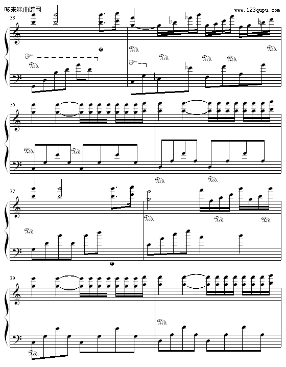 水边的阿狄丽娜-HK375-克莱德曼钢琴曲谱（图7）