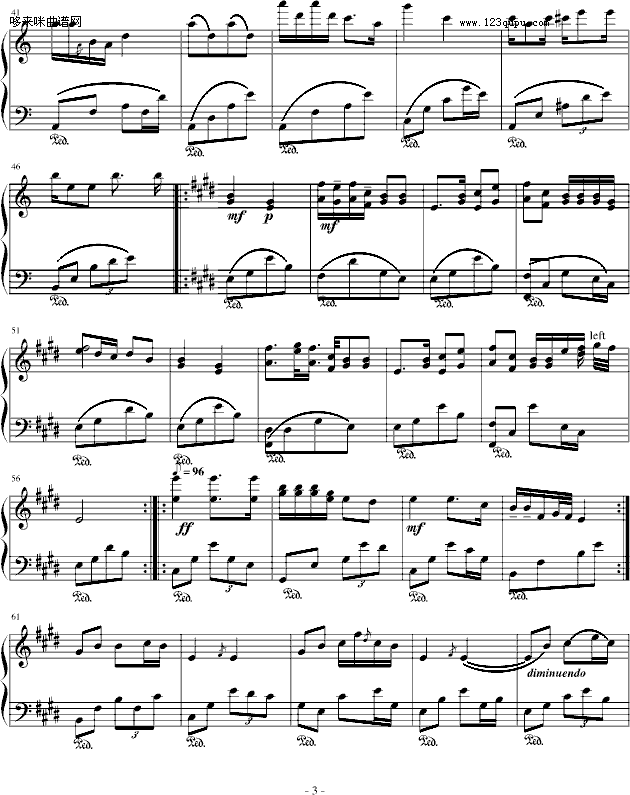 思乡曲-马思聪钢琴曲谱（图3）