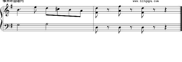 G大调弦乐小夜曲第一乐章-莫扎特钢琴曲谱（图4）