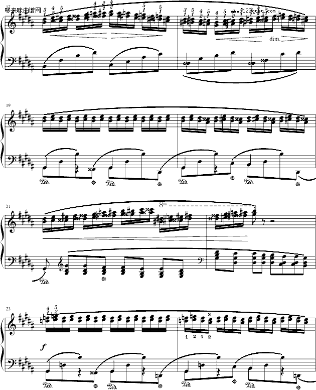 肖邦三度练习曲(op.25 no.6)-肖邦钢琴曲谱（图3）