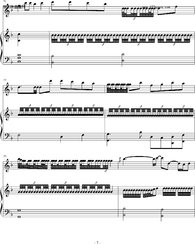 望江南（钢琴/古筝）-中国名曲钢琴曲谱（图7）