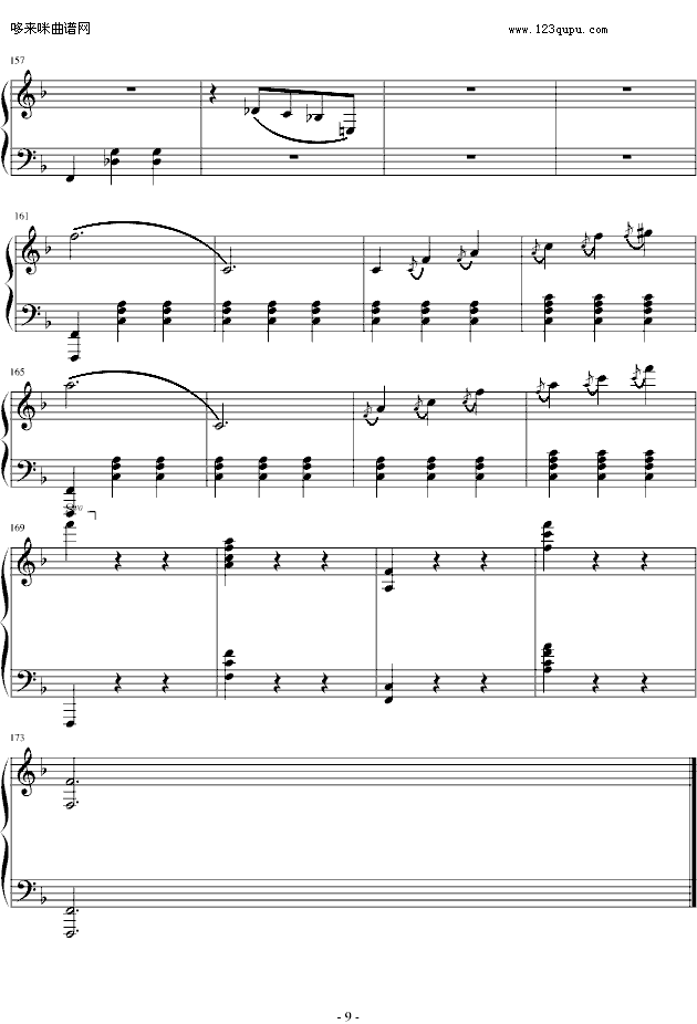 华丽的圆舞曲第三首（小猫圆舞曲）-肖邦钢琴曲谱（图9）