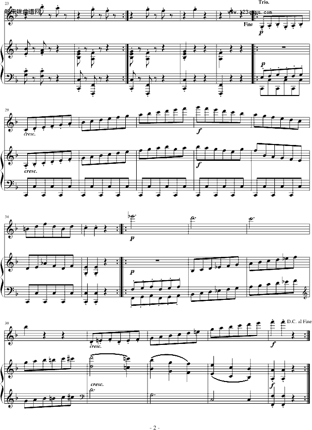 贝多芬-春天奏鸣曲(Op.24)第三乐章-贝多芬钢琴曲谱（图2）