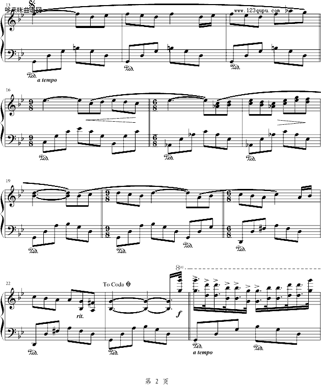 野花-克莱德曼钢琴曲谱（图2）