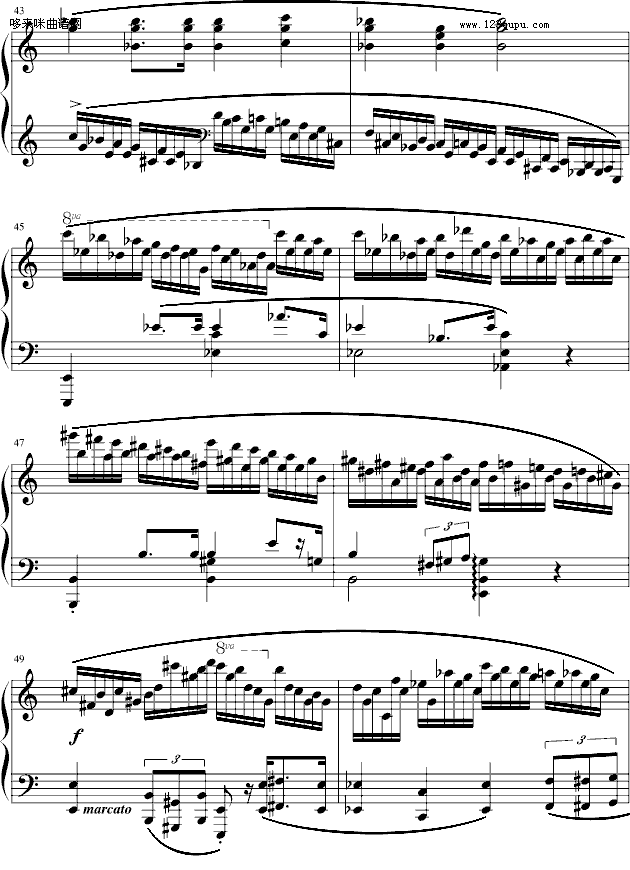 肖邦冬风练习曲-戈原版-肖邦钢琴曲谱（图6）
