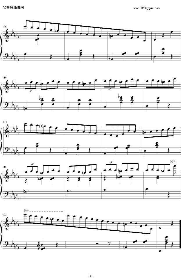 小狗圆舞曲-肖邦钢琴曲谱（图5）