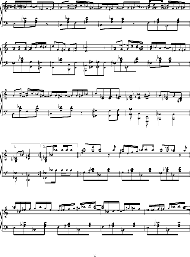 时间的舞蹈-爵士-世界名曲钢琴曲谱（图2）
