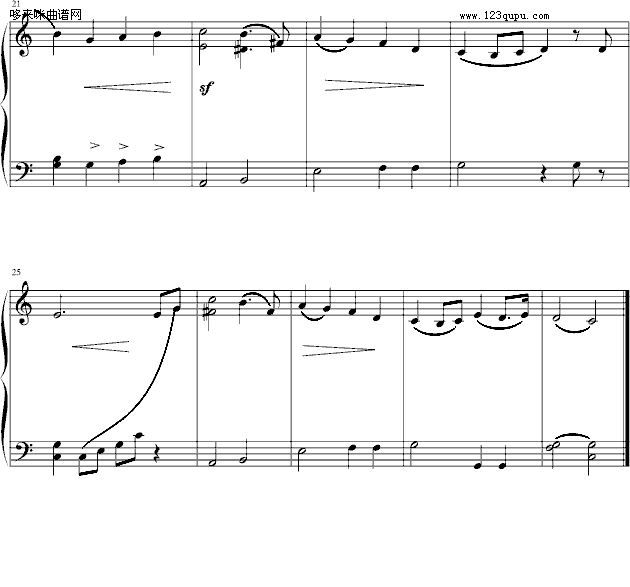 婚礼进行曲-简易版-门德尔松钢琴曲谱（图2）