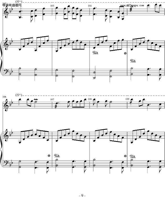 牧民新歌..-中国名曲钢琴曲谱（图9）