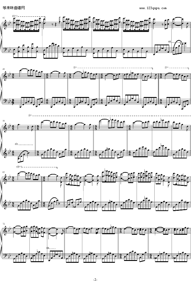 野花-幸福版-克莱德曼钢琴曲谱（图2）