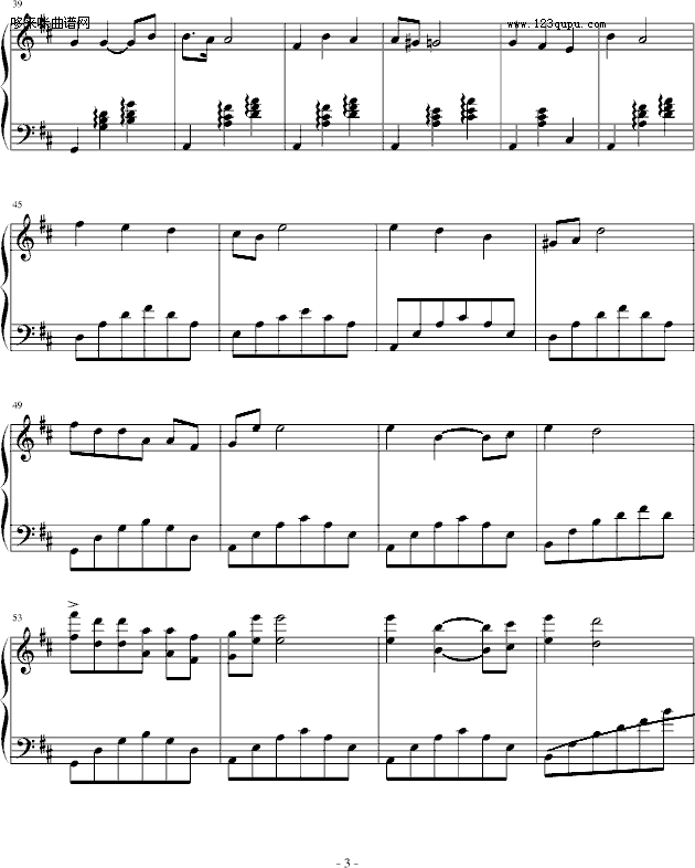 Santa Lucia-世界名曲钢琴曲谱（图3）