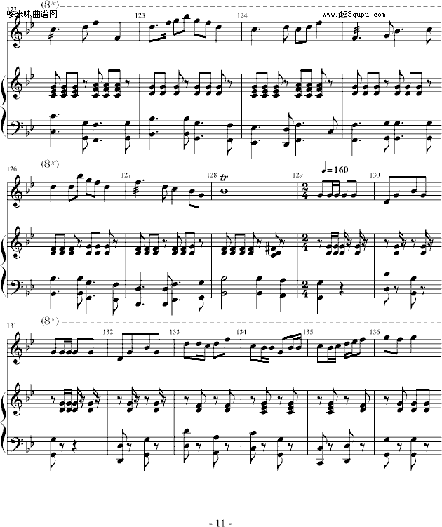牧民新歌..-中国名曲钢琴曲谱（图11）