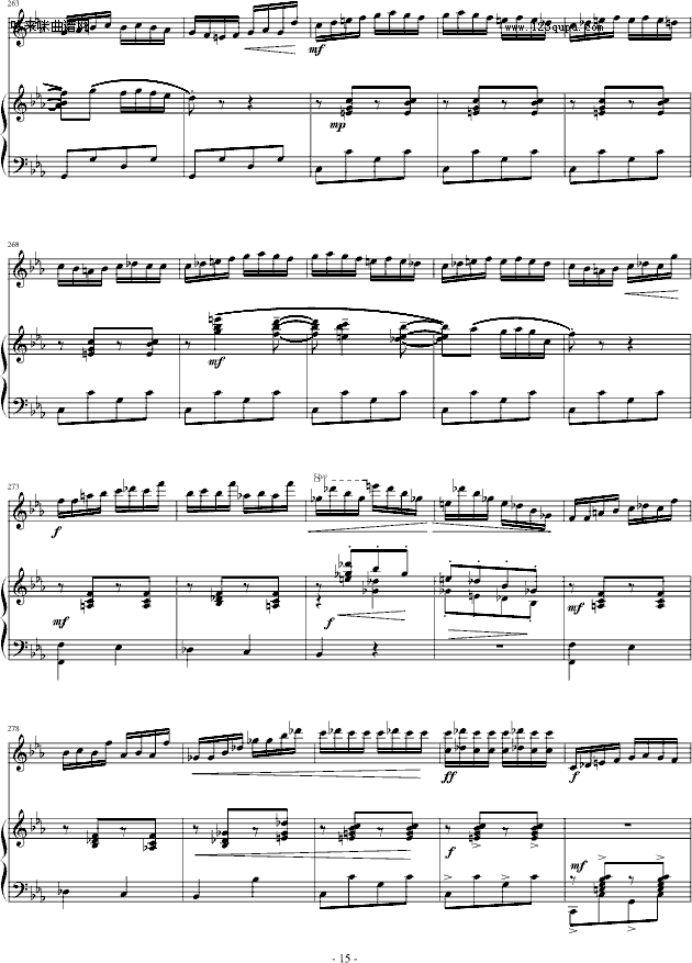 阳光照耀着塔什库尔干(钢琴+小提琴)-陈钢钢琴曲谱（图15）