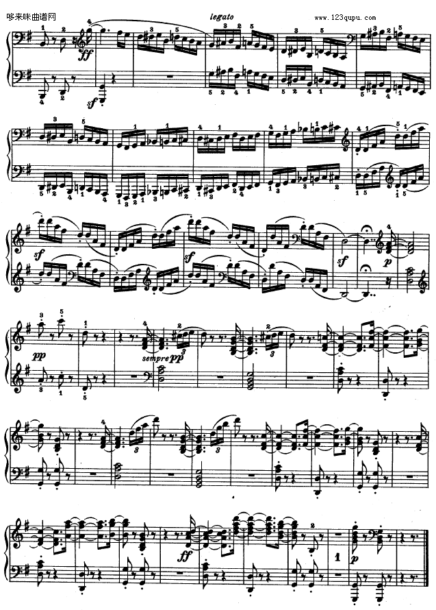 第十六钢琴奏鸣曲-（Op.31 No.1）-贝多芬钢琴曲谱（图8）