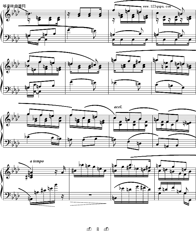 夜曲-法雅钢琴小品-法雅钢琴曲谱（图5）