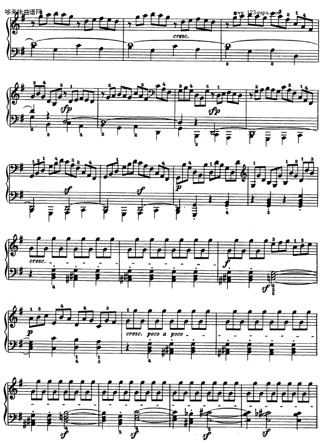 第十六钢琴奏鸣曲-（Op.31 No.1）-贝多芬钢琴曲谱（图24）