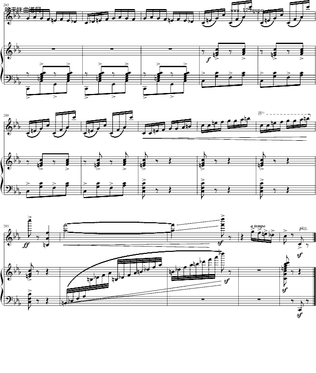 阳光照耀着塔什库尔干(钢琴+小提琴)-陈钢钢琴曲谱（图16）