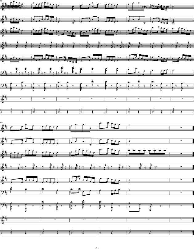 紫竹调（民乐合奏）-中国名曲钢琴曲谱（图9）