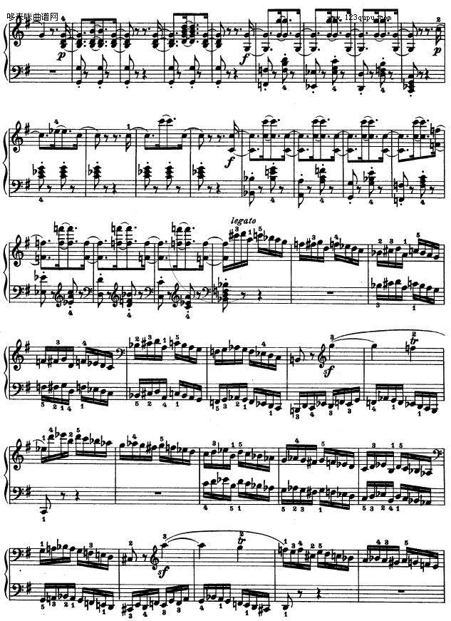 第十六钢琴奏鸣曲-（Op.31 No.1）-贝多芬钢琴曲谱（图4）
