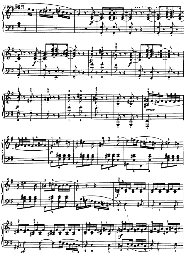 第十六钢琴奏鸣曲-（Op.31 No.1）-贝多芬钢琴曲谱（图2）