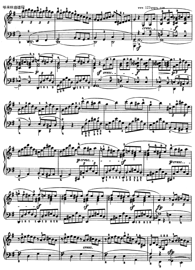 第十六钢琴奏鸣曲-（Op.31 No.1）-贝多芬钢琴曲谱（图18）