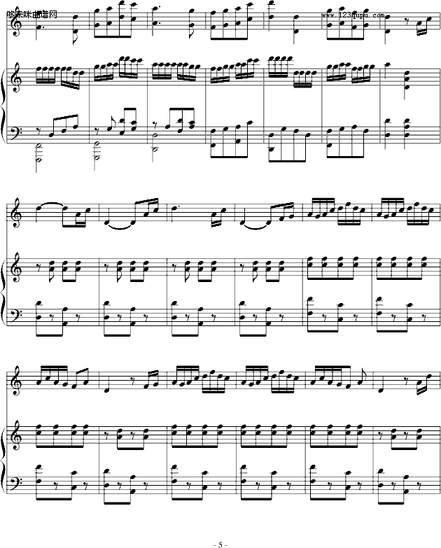 赛马曲-幸福版-中国名曲钢琴曲谱（图5）