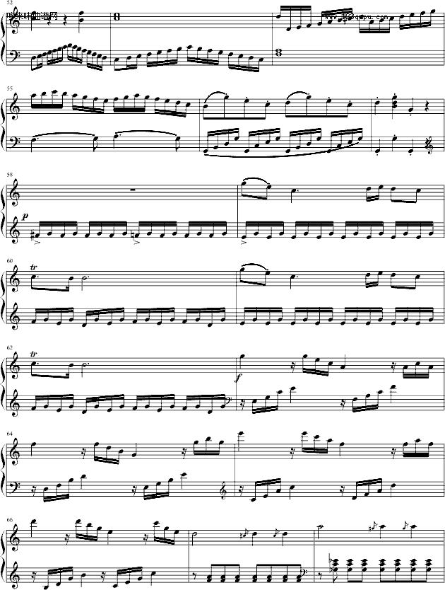 C大调奏鸣曲-莫扎特钢琴曲谱（图4）