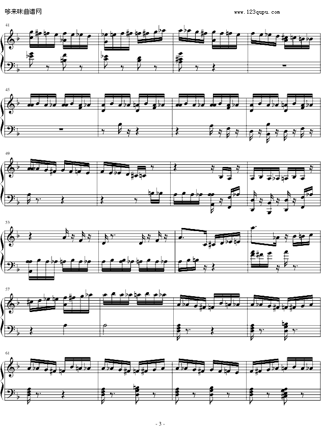 Flight of the Bumble Bee-Nikolai Rimsky-Korsakov钢琴曲谱（图3）