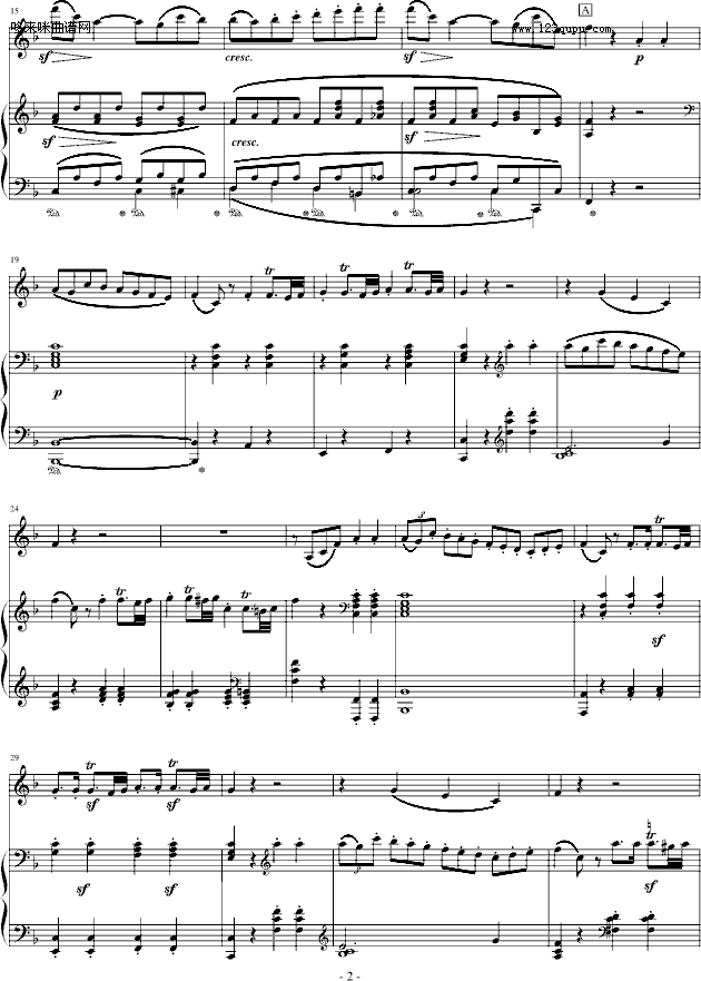贝多芬-春天奏鸣曲(Op.24)第四乐章-贝多芬钢琴曲谱（图2）
