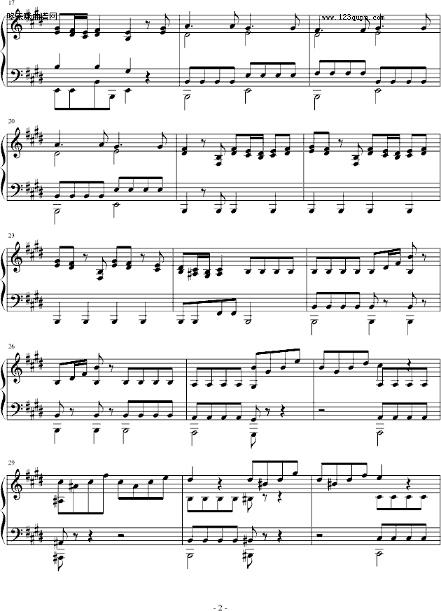 春季交响曲Piano-莫扎特钢琴曲谱（图2）