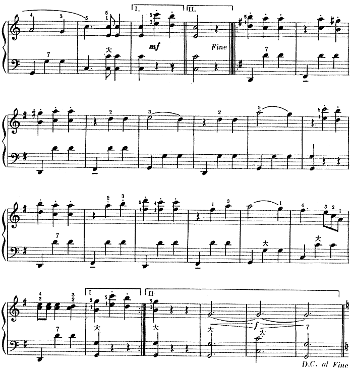 蓝色的多瑙河钢琴曲谱（图2）