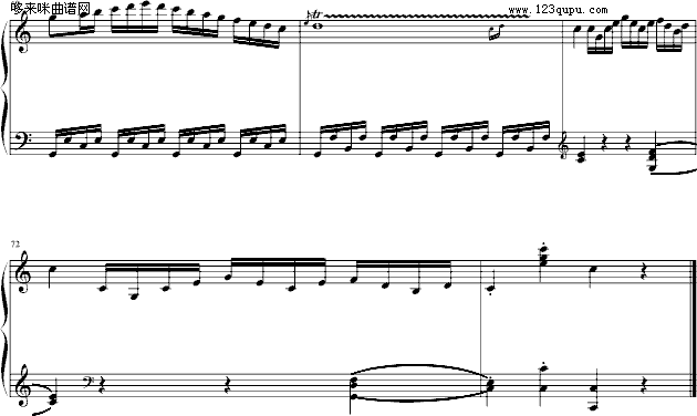 C大调奏鸣曲-莫扎特钢琴曲谱（图5）