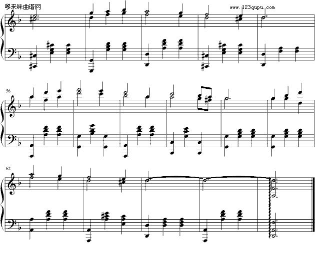 第捏伯河掀起了怒涛-世界名曲钢琴曲谱（图4）