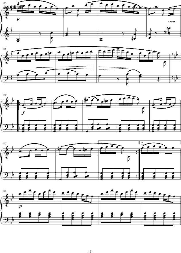 吉普赛回旋曲-下弦月版-海顿钢琴曲谱（图7）