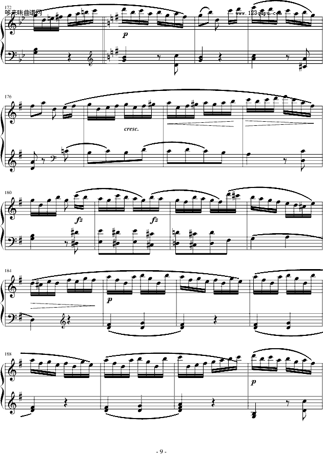 吉普赛回旋曲-下弦月版-海顿钢琴曲谱（图9）